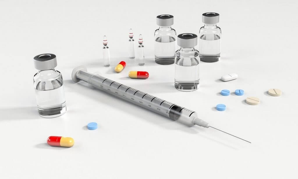 syringe, pill, capsule